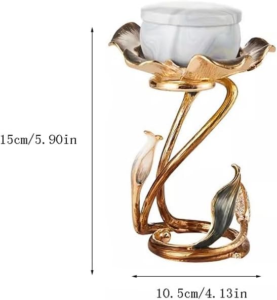Vintage Candelabra Zinc Alloy Candle Holder Aromatherapy Candle Holder Home Tulip Flower Decorations Table Romantic Candle Holder Candle Stand