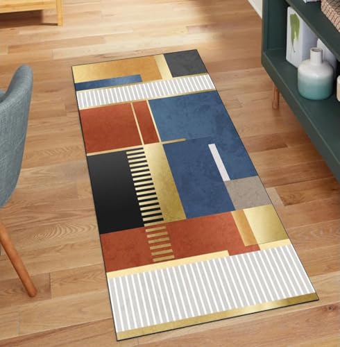 Alfombra de pasillo multicolor de 70x200 cm lavable 2