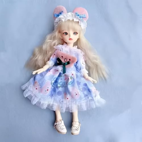 Image of Tickles Set Movable Jointed Makeup Cute Girl Eyes Fashionable Doll for Kids Girls (Size: 30 cm Color & Design: May Vary)
