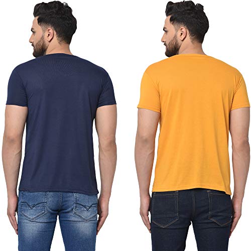 Image of JANGOBOY Men's V-Neck Cotton T-Shirt (Pack of 2)