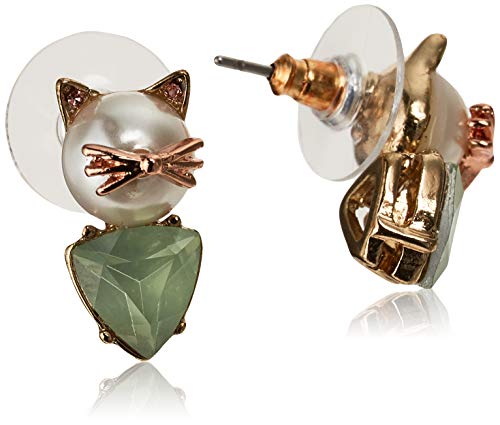 Betsey Johnson Cat Stud Earrings2