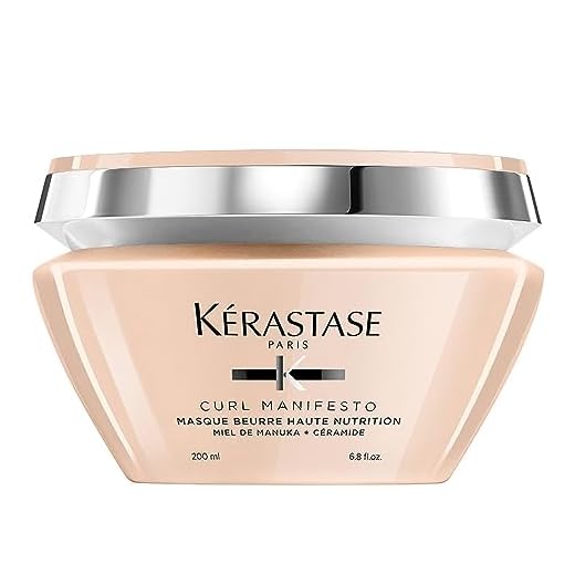 KÉRASTASE Curl Manifesto - Masque Beurre Haute Nutrition - Masque Capillaire Extra Riche - Répare & Renforce - Miel de Manuka & Céramides - Cheveux Bouclés - Frisés & Crépus - 200 ml