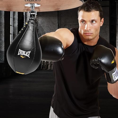 Everlast Powerlock Speed Punching Bag | Premium Leather Speed Bag for Boxing & MMA | Durable Reflex Training Boxing Bag for Hand Speed Accuracy & Home Gym Workouts by Everlast - Image 3