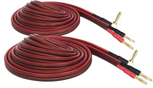 HHDZI Right Angle Banana Plugs to Banana Plugs (2 Pack?3.3ft)