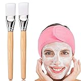 Myynti Women Cosmetic Brush and Spa Headband Combo Set for Facial Makeup Accessories Tools for Home and Salon (Pack of 3)