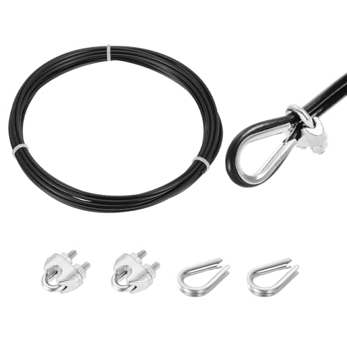 Cable de acero inoxidable para colgar tendederos sin deformación con portabrocas incluidos