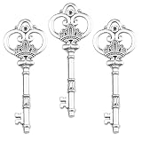 Aokbean 20pcs 3.3 Inch Large Antique Skeleton Keys Bulk Charms in Vintage Style DIY Jewelry Making C