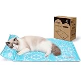 Nobleza Manta Cama Refrescante para Perros y Gatos, Alfombra Refrescante Perro Diseño con 6cm Almohada Cervical Añadida, Gel No Tóxico y Auto-Refrescante, Tela Oxford 300D Resistente, 62x40cm