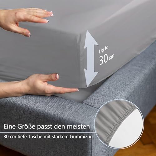 LuxClub Spannbettlaken aus Mikrofaser