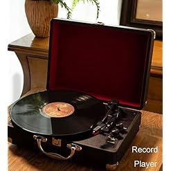 Tourne-Disque en Vinyle avec Haut-parleurs intégrés et récepteur Bluetooth Platine Vinyle Vintage à 3 Vitesses Audio Son Portable Valise Tourne-Disque Rétro TOU - Les Beatles, Paul McCartney, John Lennon, RIngo Starr, George Harrison Tourne-Disque en Vinyle avec Haut-parleurs intégrés et récepteur Bluetooth Platine Vinyle Vintage à 3 Vitesses Audio Son Portable Valise Tourne-Disque Rétro TOU – Image 2