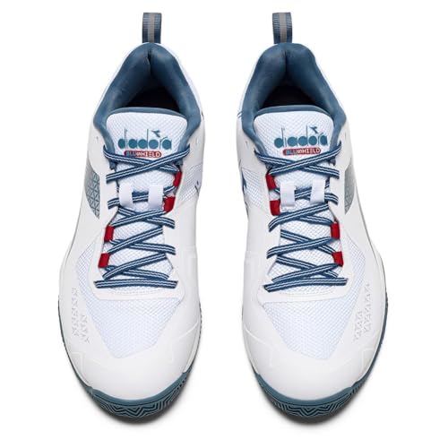 Diadora Mens Blushield Torneo 2 Clay Tennis Sneakers Shoes - Blue, White4