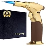 Dual Flame Butane Torch Gun - Refillable Luxury Hand Held...