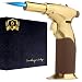 Luxury Single Hand All Adjustable Power Butane Blow Torch - by inZaynity - with Ignition lock for Soldering, Cooking, Dabbing & Welding