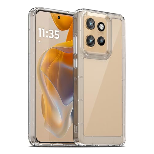 Image of Case for Motorola Edge 50 Neo, Military Grade Drop Protection Phone Case, Yellowing Resistant, Anti-Scratch Hard PC Back, Shockproof Hard Ultra-Thin Protective Cover, Clear