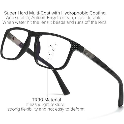 Image of Blue Light Blocking Glasses for Men Anti Fatigue Computer Gaming Eyeglasses UV Protection Scratch-Resistant Lens