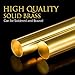 Swpeet 2Pcs 1/4 Inch in Diameter 14 inch in Length Brass Solid Round Rod Lathe Bar Stock Kit, Perfect for Various Shaft, Miniature Axle, Model Plane, Model Ship, Model Cars