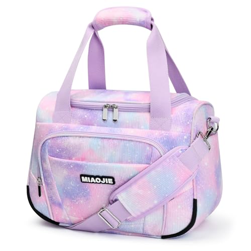 Kids Duffle Bag for Girls Boys, Kids Travel Bags -14IN Pink Starry Sky
