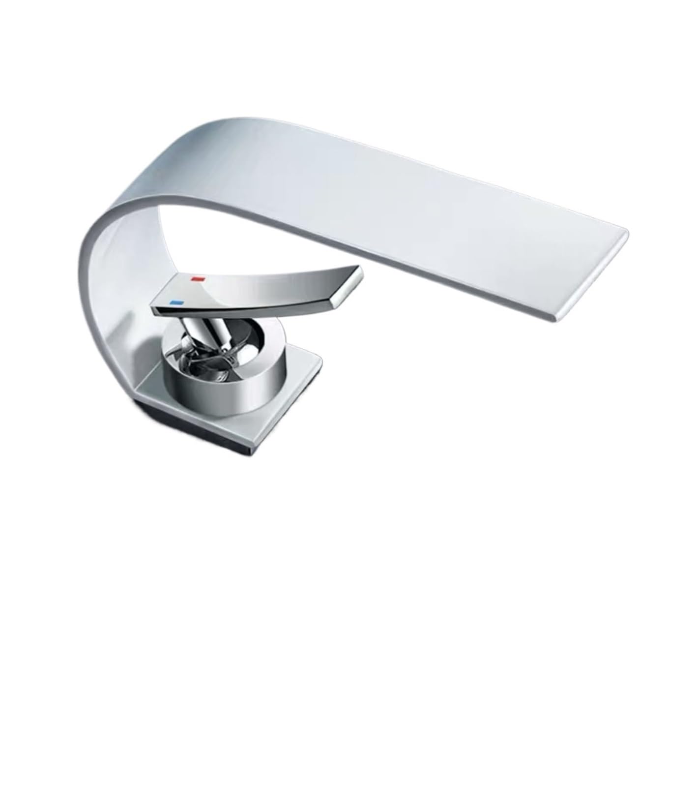 Robinet de lavabo cascade en acier inoxydable blanc au design haut de gamme