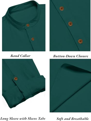 Image of Zombom Combo of Men's Solid Cotton Polyester Blend Full Sleeve Mandarin /Chinese Collor Straight Kurta Shirt (Pack of 3)