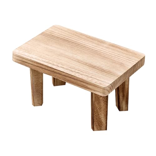 Taburete de madera maciza para ahorrar espacio en el dormitorio 5