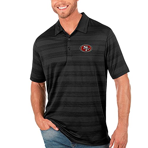 Antigua Men s Black San Francisco 49ers Compass Polo