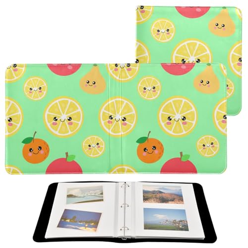 JUMBEAR Álbum de fotos grande autoadhesivo con 20 páginas, álbum de recortes para boda, familia, bebé, vacaciones, diseño de frutas