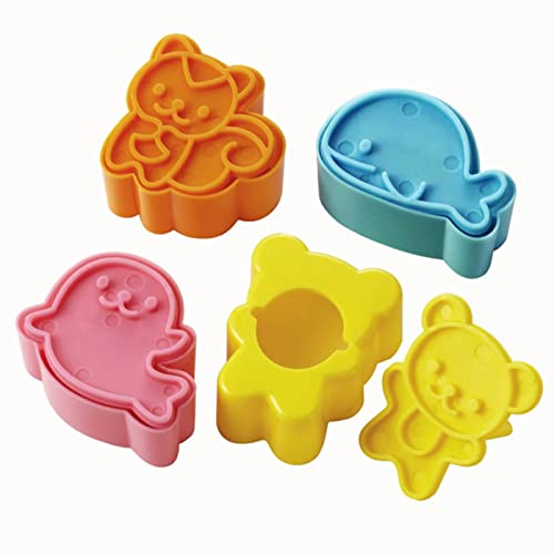 Sandwich Cutter, 5 Pcs Sandwich Cutter And Sealer For Kids, Mini Cartoon Bear Squirrel Dolphin Sea Dog Bread Cutter Sandwich Cutters For Kids Bento Box #TOP5