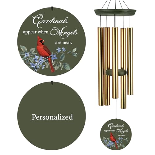 Image of Personalized Memorial Wind Chimes for Outside, Sympathy Gifts Wind Chime for Loss of Loved One, Beautiful Decor with Deep Tone, Ideal for Funeral, Remembrance & Bereavement, Produced in Texas