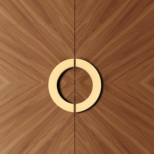 Image of 64mm PVD Gold Cabinet Handle 1327 Half Round Shape - Compact Zinc Alloy Pull for Kitchen Cabinets, Drawers, Cupboards and Wardrobes, Modern Heavy Duty Furniture Handle - Pack of 4