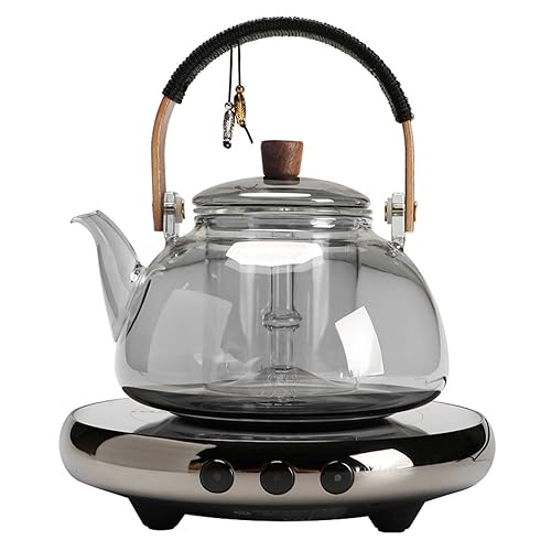 Smart Tea Making - Estufa eléctrica de cerámica con panel microcristalino, impermeable, a prueba de explosiones, protección de apagado automático, conservación automática del calor