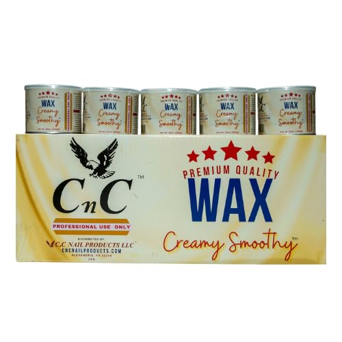 CnC Premium Quality Wax, Creamy Smooth Hair Removal Formula, Professional Use, 24 Containers, 16oz Each