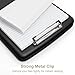 Piasoenc Clipboard with Storage, 8.5 x 11 Organization Box with Pen Holder and A4 Legal Paper Folder, Folio & Side-Opening, Low Profile Clip,for Nurses,Teachers, Size 14 x 9.6 x 1.2 in, Black