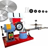Nuxyyds Affûteuse De Lames De Scie Circulaire 550W, Meuleuse d'angle pour Affûtage De Lames De Scie à Pointes Carbure, Meuleuse d'angle Rotative à Injection d'eau
