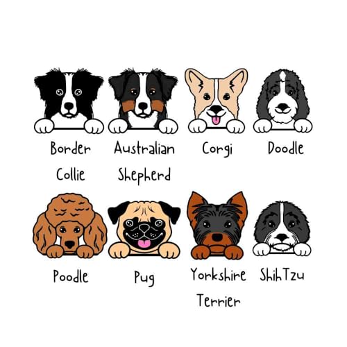 Yj Premiums DOG-BADGE-REEL-8PC 8 Pc Dog Badge Reel | Cute Funny Dogs Puppy Paw Animal Id Name Card Tag Badges Reels Holder Clip Retractable thumb #1