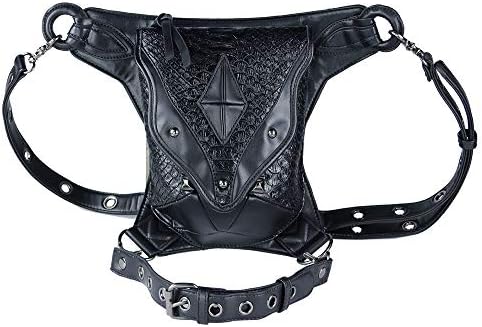 Rock Leather Vintage Gothic Steampunk Handbag Waist Pack Shoulder Bag Retro Leg Bag
