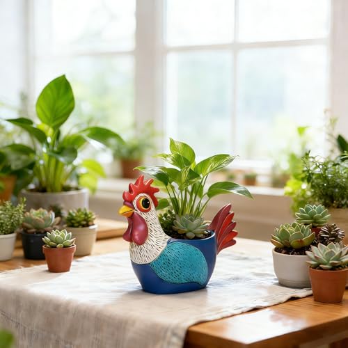 Whimsical Chicken Planter Pot