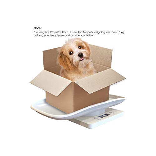 Digital Pet Scale, Small Kitchen Scale with Tape Measure, Multi-Function LCD Electronic Scale with 22 lbs Capacity, Smart Animal Scale High Precision Digital Scale for Hamsters/Tortoise/Kitten - Thumbnail 3