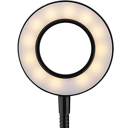 Anillo de luz led dimmable con brazo largo flexible de 360° para vídeos con móvil 8