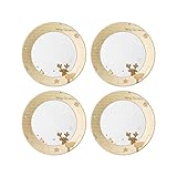  4 x Frühstücksteller 22 cm - Christmas - Santa\'s Reindeer - Arzberg - 41970-606627-12781 Plätzchenteller Gebäckteller -