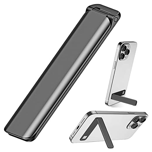 Kinizuxi Suporte de telefone celular, suporte vertical e horizontal de alumínio para mesa, suporte ajustável para telefone compatível com iPhone 14/13/12/11Samsung Huawei todos os smartphones - preto