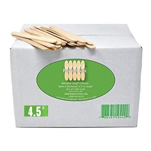 Perfect Stix - PS-114st-1,000 4.5" Craft Sticks/ Ice Cream Sticks/ Natural Wood - Box of 1,000ct