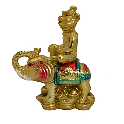 Divya Mantra Feng Shui Monkey On Elephant Others Yellow