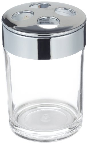 Carnation Home Fashions Clear Acrylic Tooth Brush Holder with Chrome Trim