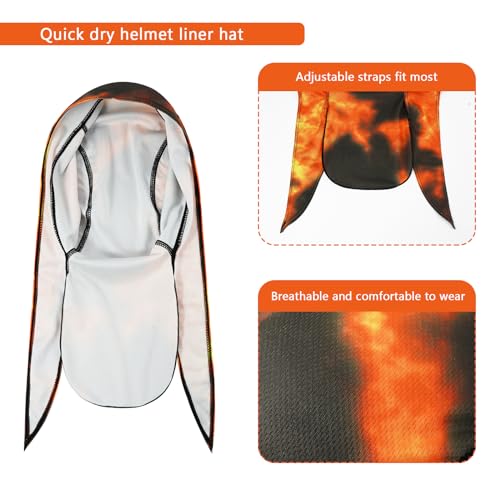 Image of DOCILA 3 Pcs Do Rags for Men Skull Cap Bandana Hat Breathable Helmet Linner Beanie