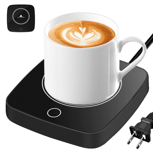 Calentador de Tazas para Cafe, Accesorios Cafe de Calienta Taza Electrica, Mug Warmer con 3 Configuraciones de Temperatura (Up To 131°F/55℃) para Café, té, Agua, Leche, Cacao Calienta(Cuadrado)