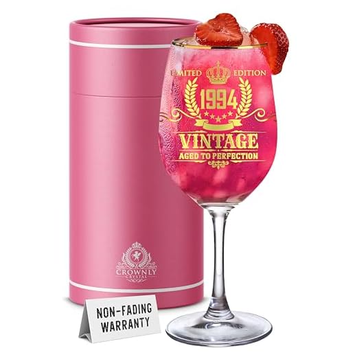 CROWNLY CRYSTAL® 1994 Copas De Vino Personalizadas Regalos Para Mujer 30 Años Regalos Originales Para Mujer Cumpleaños 30 Regalo Cumpleaños Mujer Regalo Original Mujer Regalos Personalizados