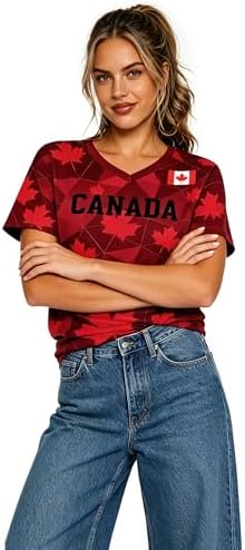 MEESHEEP Canada Shirt Women 2026 World Soccer Fans T-Shirts Football Jersey Canadian National Day Tees - 3