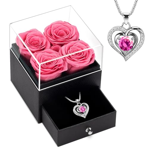 YEEBAY Preserved Flowers Gift for Mom from Son or DaughterIdeal Gift Birthday Mothers Day Valentines Day for Grandma Her Women Wife