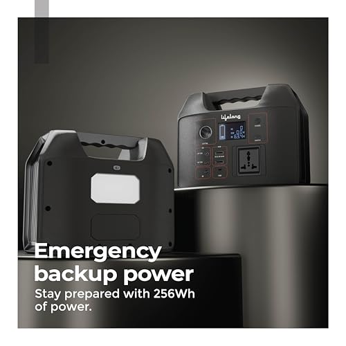 Image of Lifelong 256Wh LiFePO4 Portable Power Station - 10-Year Battery Life, 230V 50Hz, Power 6 Appliances at Once, Fast Charging, Home & Outdoor Use