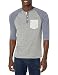 Levi's Men's Marble 3/4 Sleeve Baseball Henley,Grey,Large